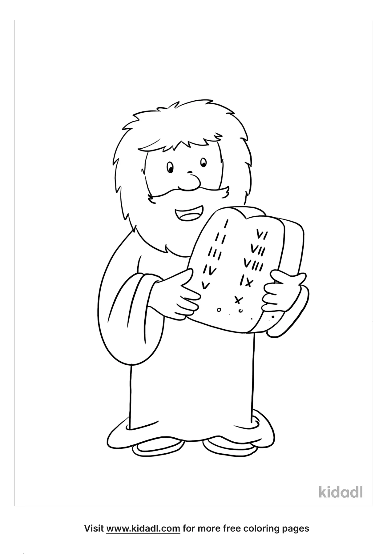 coloring pages moses 10 commandments