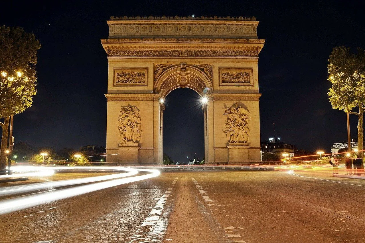The Arc de Triomphe is located in Paris and is one of the most famous buildings in the world.