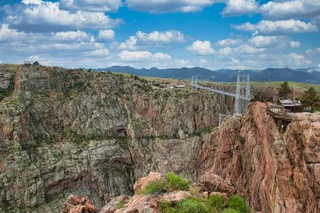 When the Royal Gorge Bridge was completed in 1929, it was the world's tallest bridge. The bridge is approximately 955 ft (291 m) above the river.
