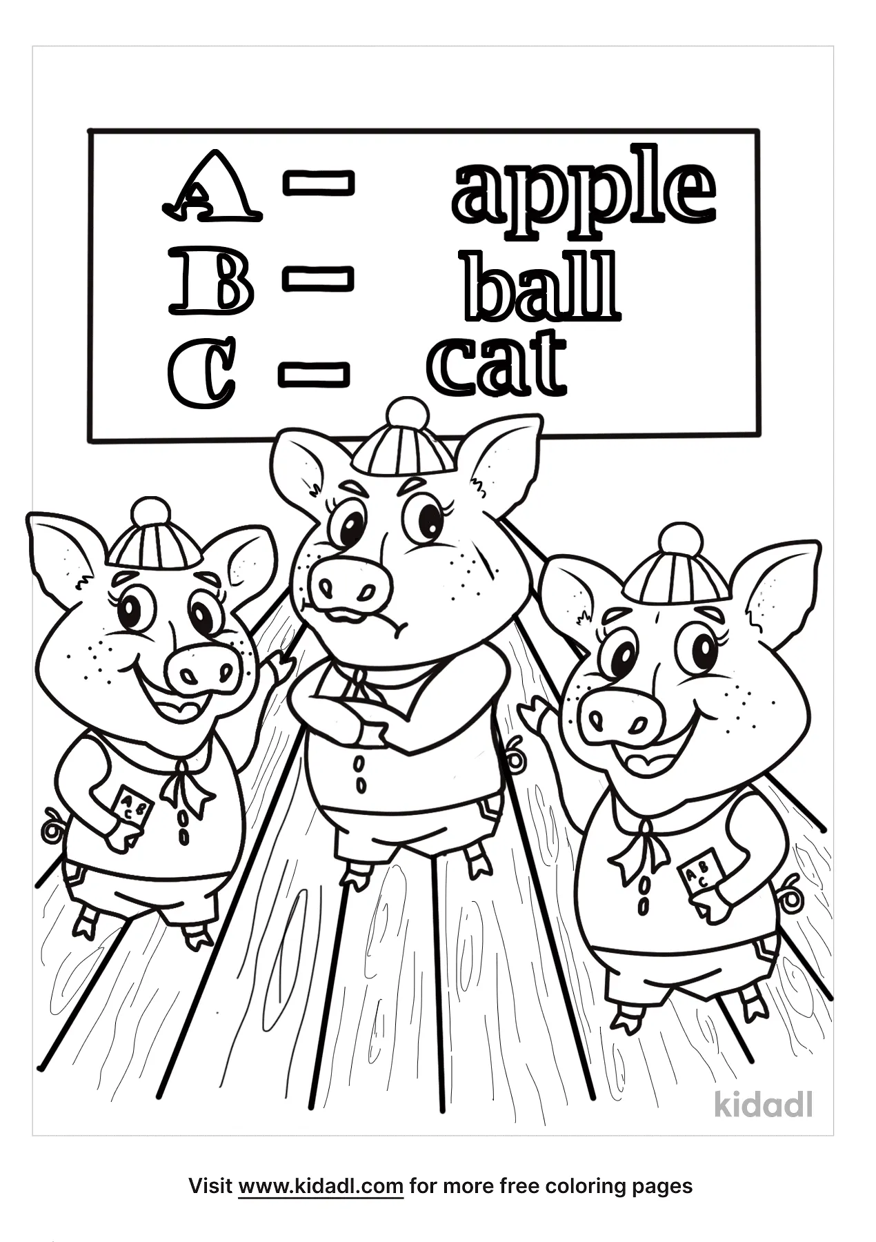 three little pigs coloring pages printable