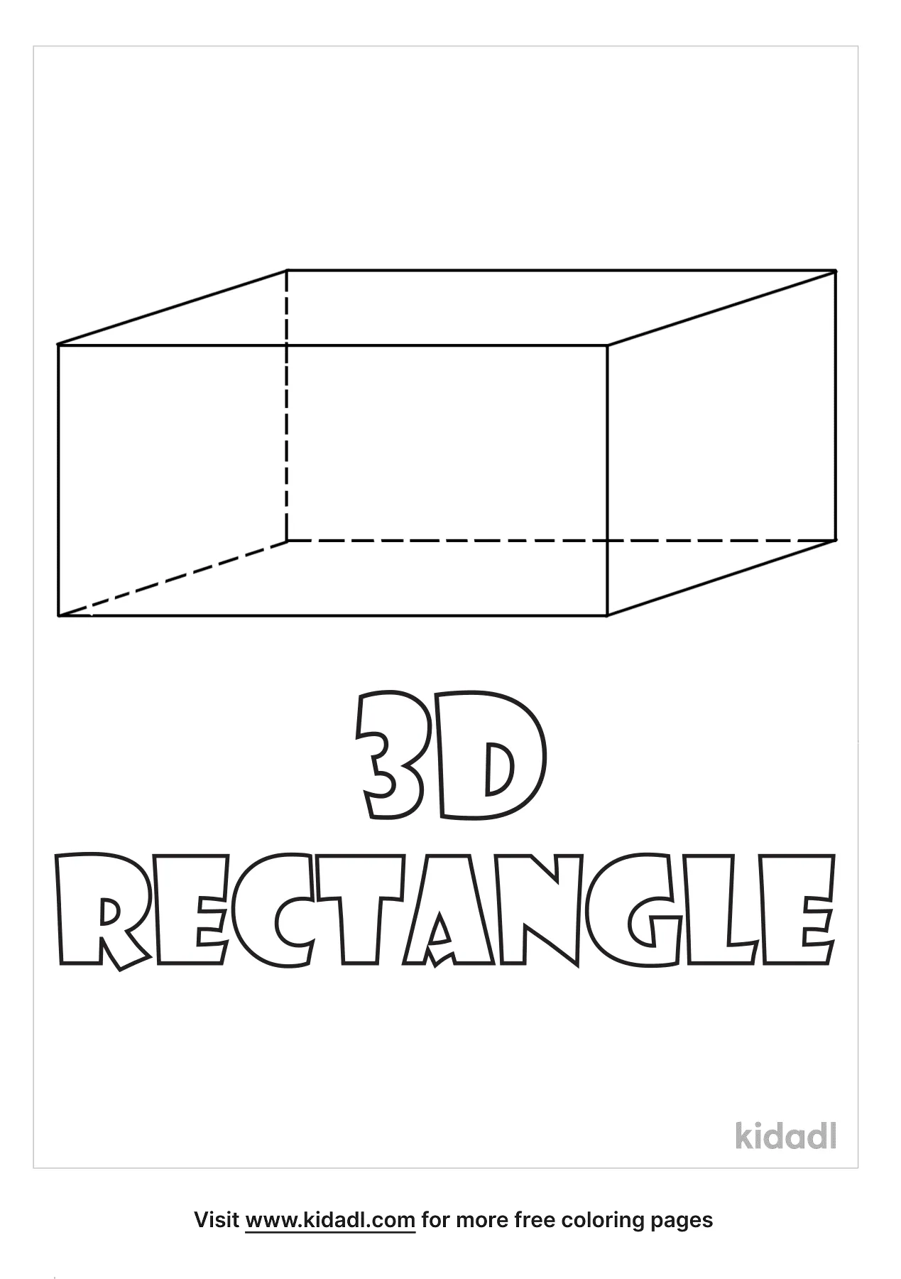 3d Rectangle Coloring Page
