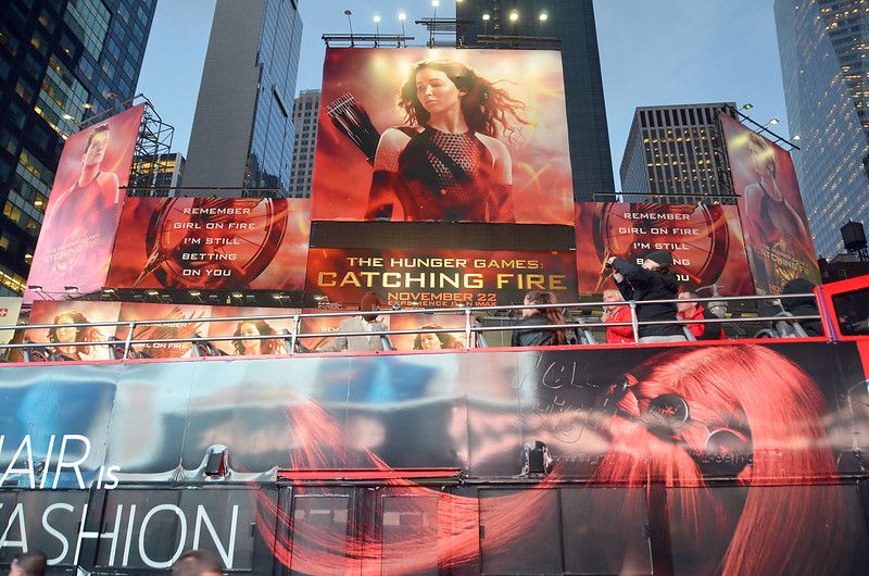 Giant sign of The Hunger Games: Catching Fire movie