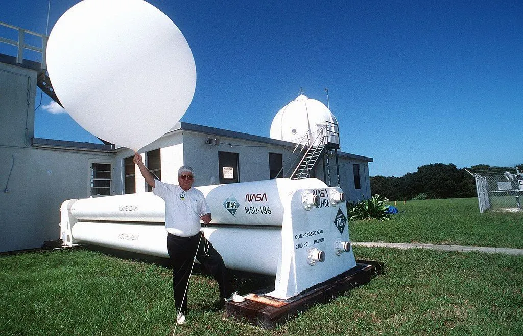 The NOAA launches weather balloons to measure pressure, temperature, and other parameters for their day-to-day operations.