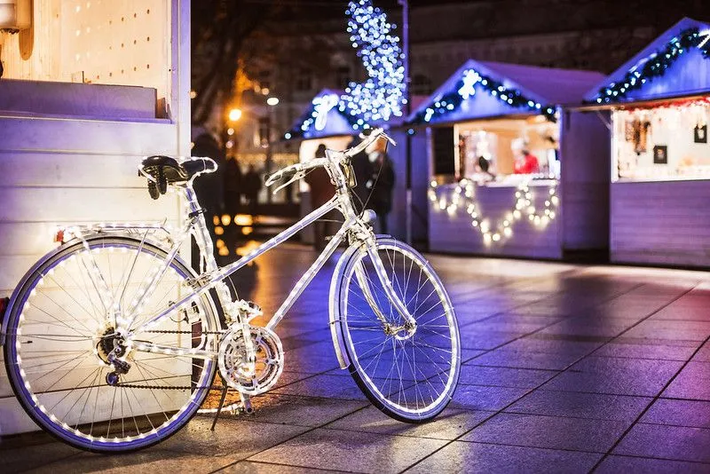 See the lights on a bike