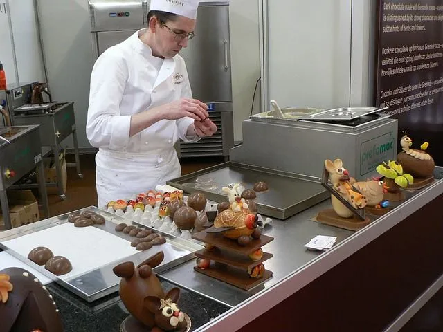 Chocolatier at work