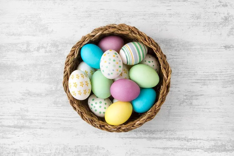 colourful easter eggs