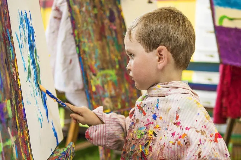 Child painting