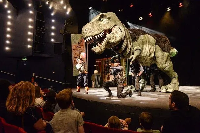 dinosaur world live performance at the wembley park theatre