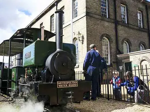 steam train ride at london museum of water and steam 