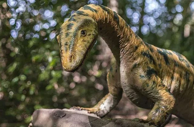 dinosaur sculpture at a London park