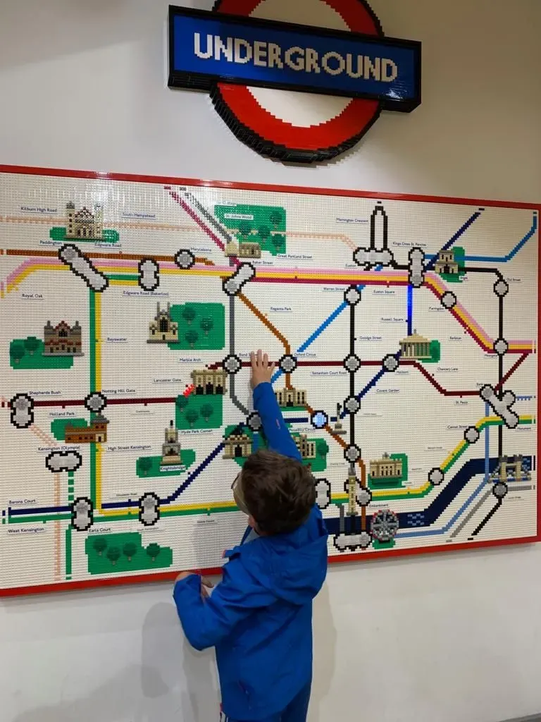 playing with a LEGO Tube map