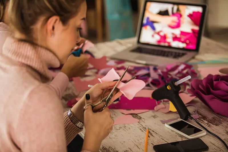 Making 3D Paper Flowers