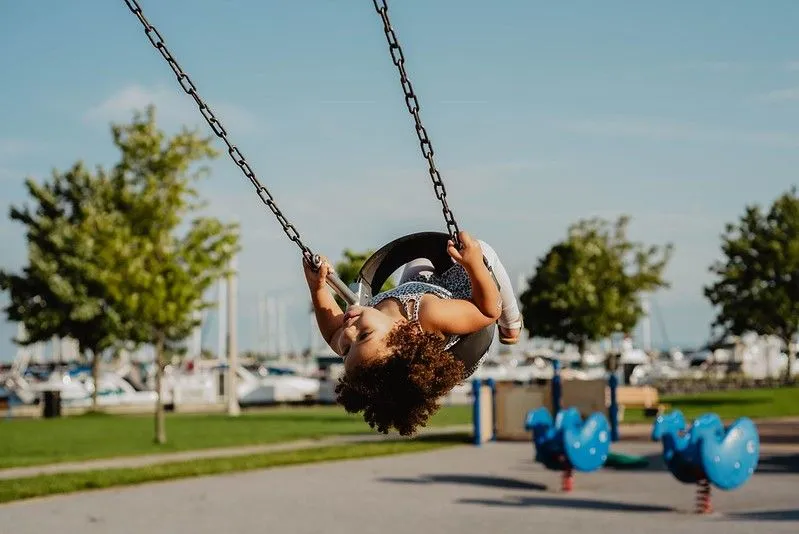 child in playground