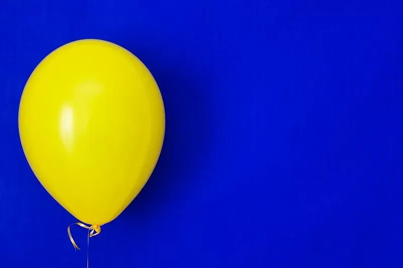 Balloon on a blue background.