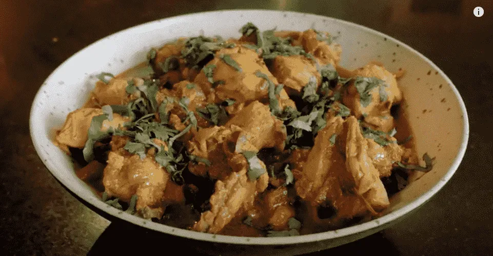 Chicken curry in a bowl
