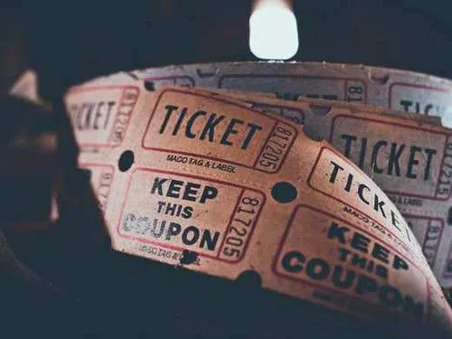 A ticket roll for the drive-in cinema