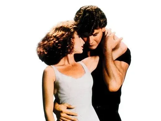 Dirty Dancing poster with Jennifer Grey and Patrick Swayze as Baby and Johnny.
