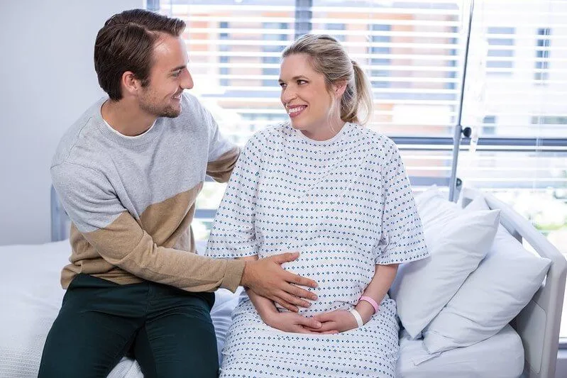 Birth partners waiting for c-section