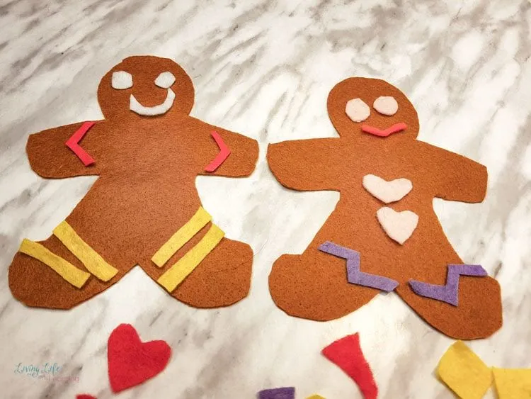 Fuzzy Felt Gingerbread Men Gingerbread Man Crafts