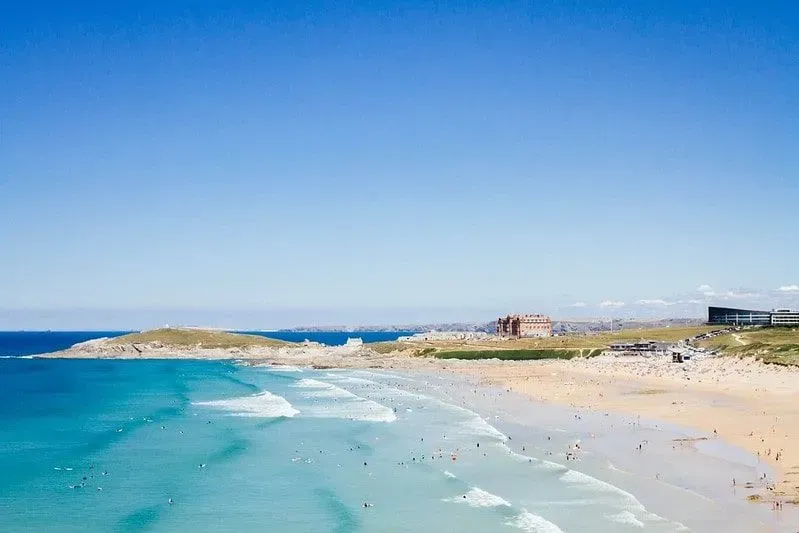 The beach at The Esplande in Cornwall is perfect for family holidays with teenagers