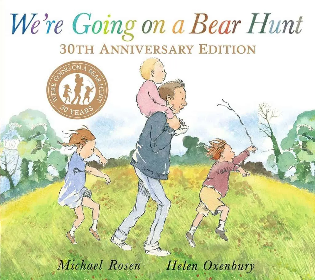 We're Going On A Bear Hunt by Michael Rosen and Helen Oxenbury book cover.