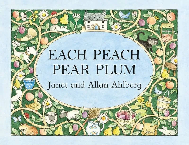 Each Peach Pear Plum by Janet and Allan Ahlberg book cover.