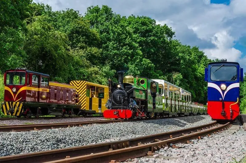 Historic trains at Ruislip Lido Railway.