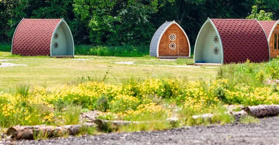 Unique glamping pods at Ream Hills Holiday Park, Blackpool.