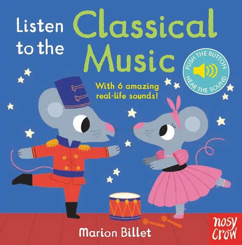 Cover of Listen To The Music: two mice in costumes are facing each other, both in ballet positions.