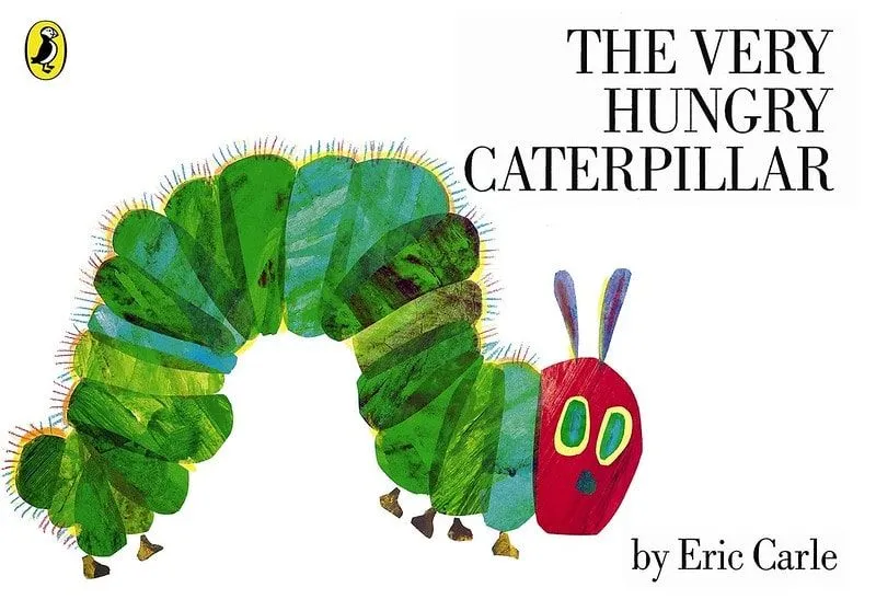 Cover of 'The Very Hungry Caterpillar' by Eric Carle.