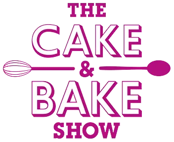 The pink Cake and Bake Show logo.