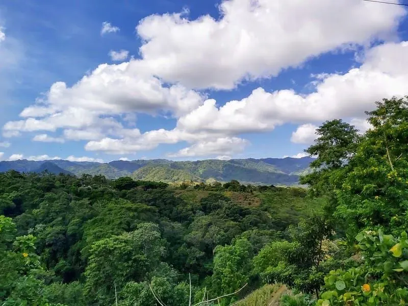 View over the mountains and rainforest in Nicaragua.