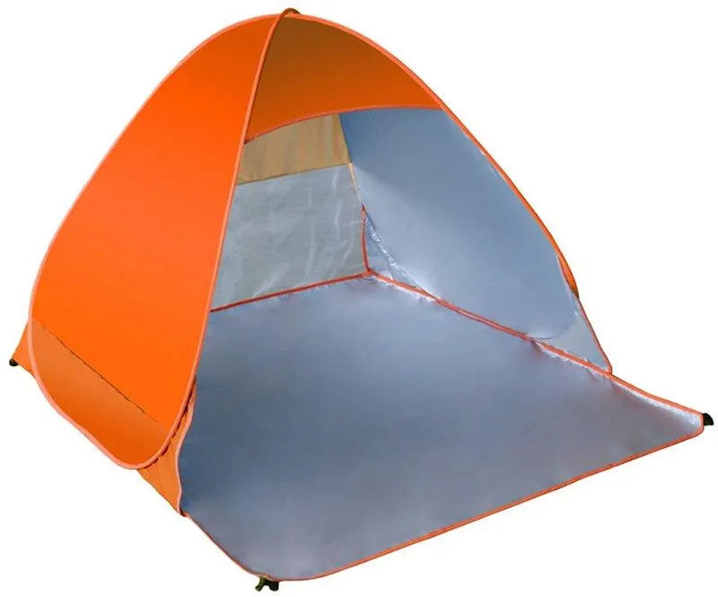 An orange Portable Cabana Family Beach Tent.