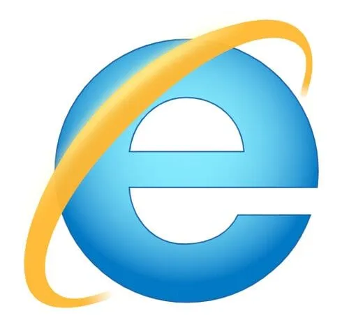 The Internet Explorer icon for the computer.