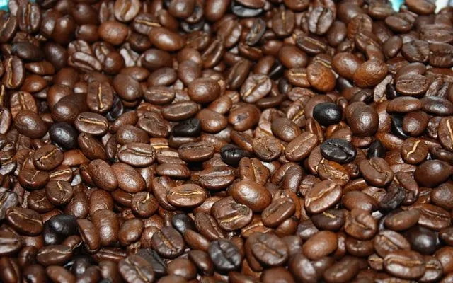 Coffee beans, a large export of Peru.