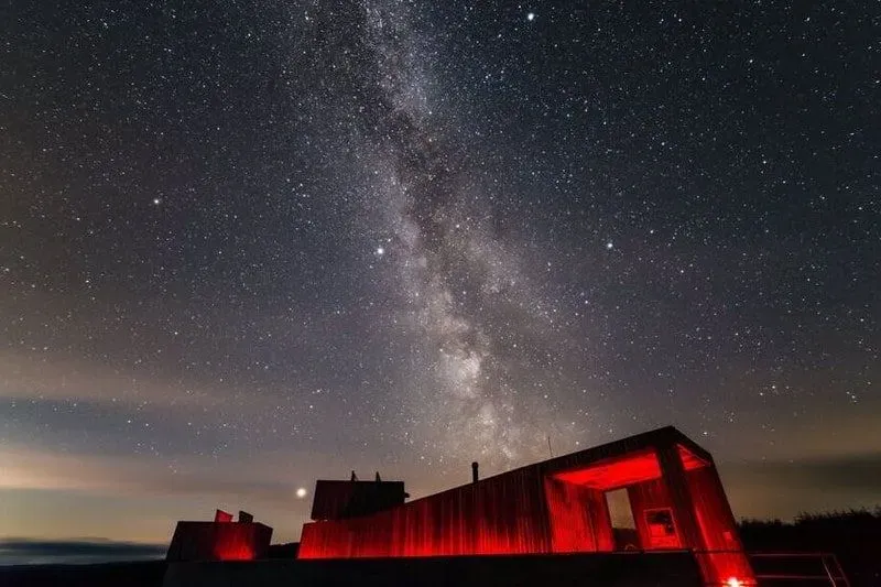 Magnificent views of a star-filled sky at night rom Kielder Observatory.