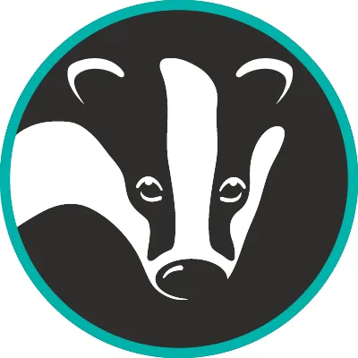 A badger on the Essex Wildlife Trust logo. 
