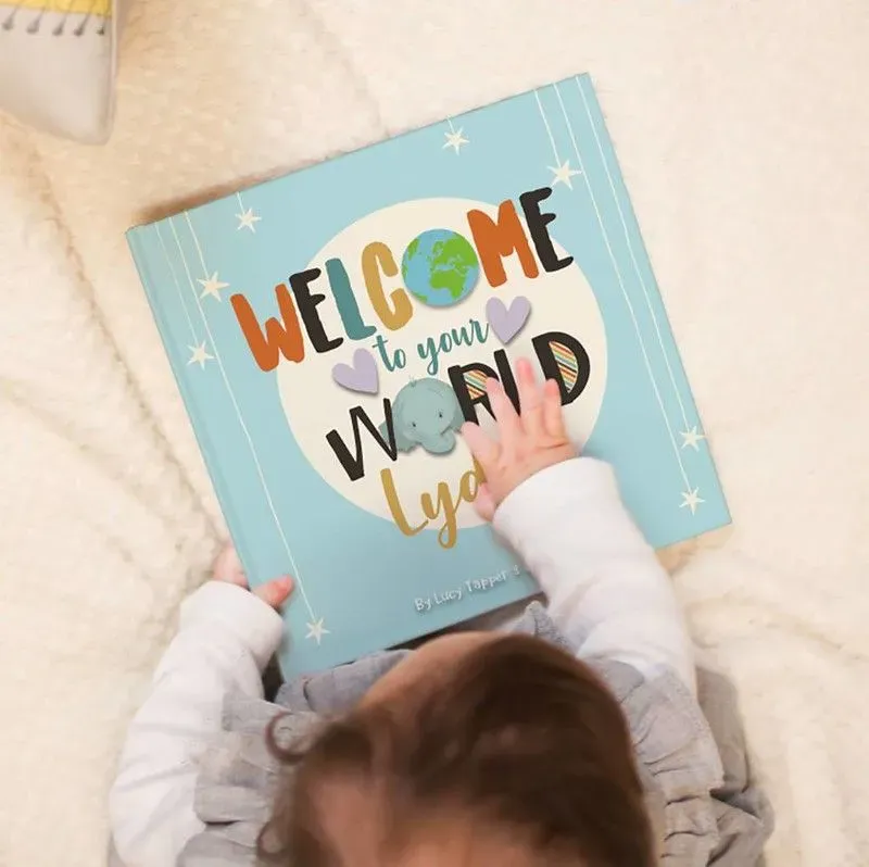 FROMLUCY 'Welcome To Your World' Personalised Baby Book.
