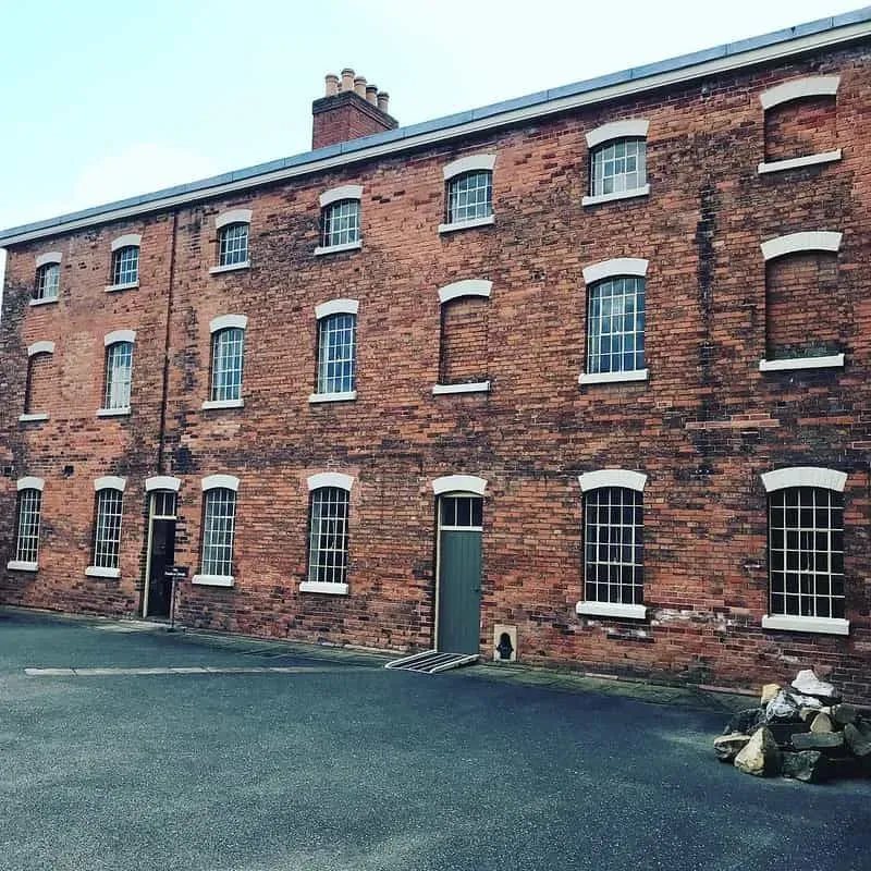 Outside the Victorian workhouse in Nottinghamshire.