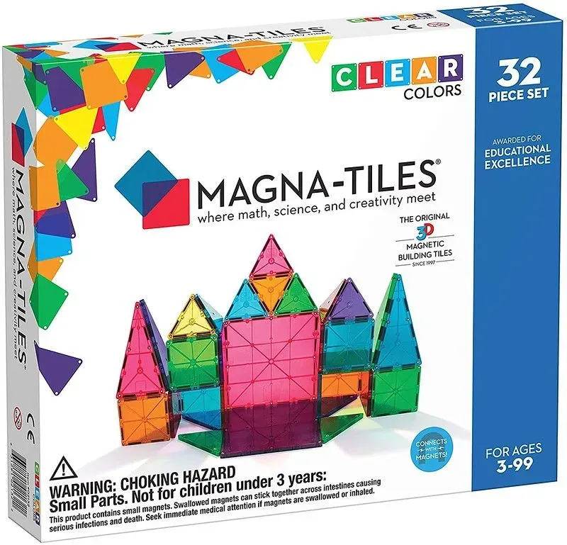 Magna Tiles Kids Colour 32 Piece Set.