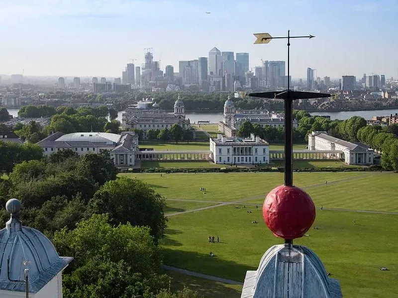 View of Greenwich from the Royal Observatory.