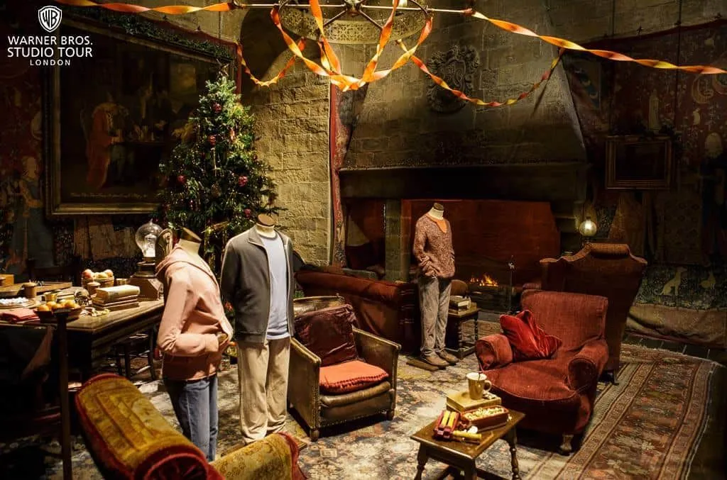 The Gryffindor common room at the Warner Bros studio tour, Watford, London.