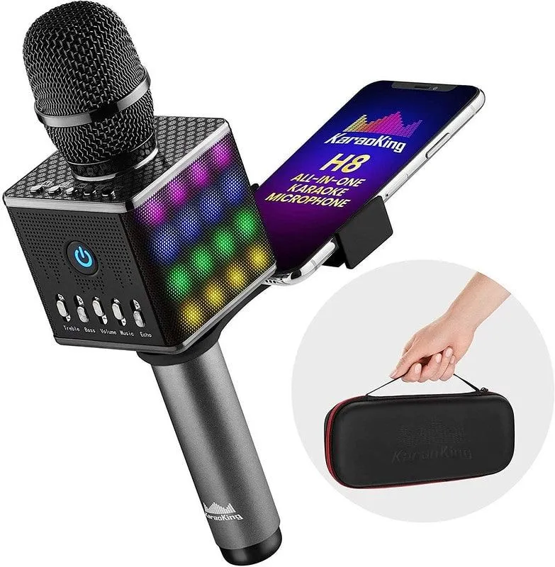 Best Toy Gift for 5-15 Year Old Girls Boys,Niskite Handheld Portable Singing Karaoke Mic For Kids Adult Wireless Bluetooth Karaoke Microphone 