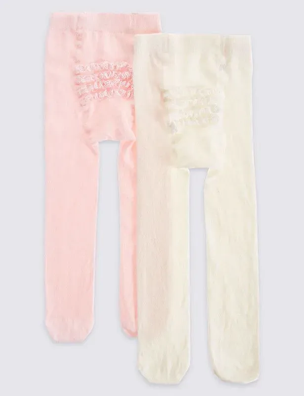 Marks & Spencer Frilly Bum Baby Tights.