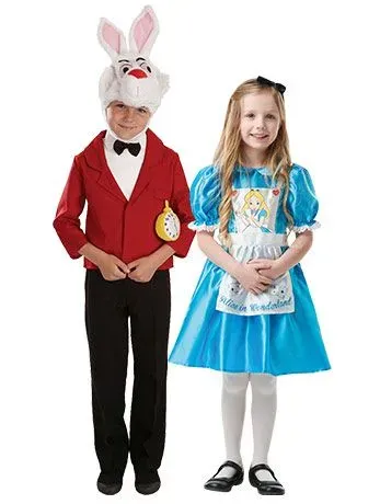 Kids' Alice & Rabbit Couples Costume.