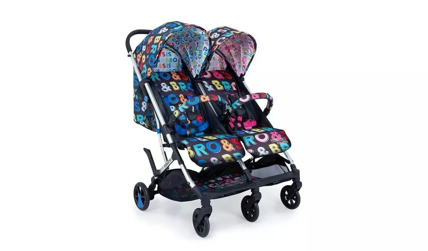 Cosatto Woosh Double Stroller - Bro and Sis.