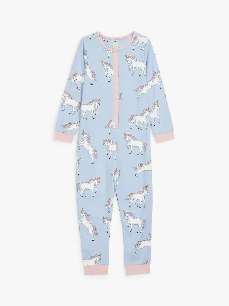 11-12 Years 9-10 3-4 5-6 GladRags Girls Kids White Unicorn Onesie with 3D Horn Age 2-3 7-8