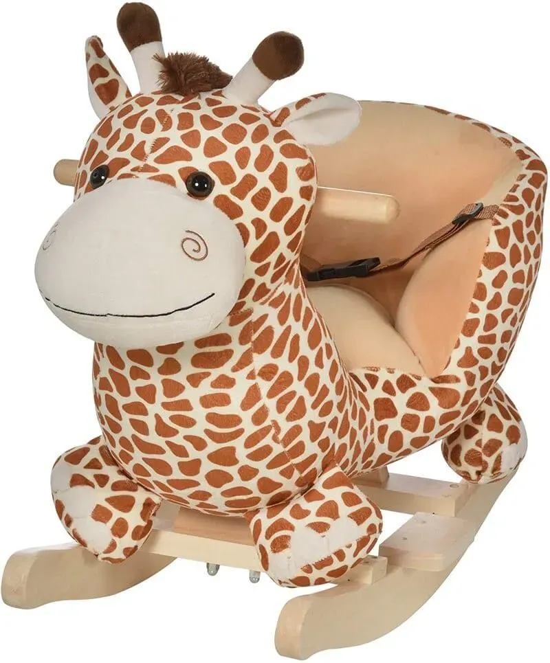 HOMCOM Kids' Rocking Horse Toys Giraffe.