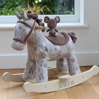 Lime Tree London Personalised Rocking Horse With Mouse.
