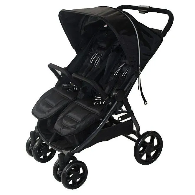 RedKite Push Me Twini double buggy in black.